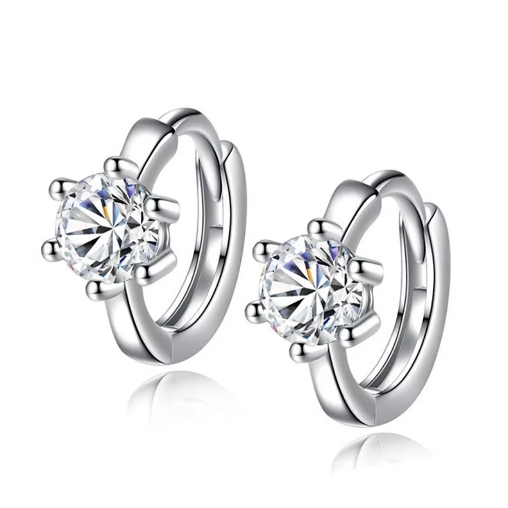 Pretty Small Round Diamond Earrings